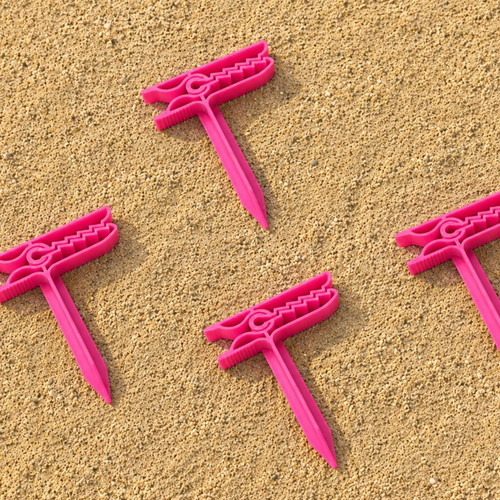 Towel Clips Set of 4 for Beach Towels, New, 3D Printed PETG