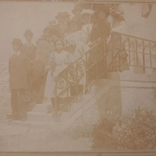 Thick cardboard photo used, small, possibly family