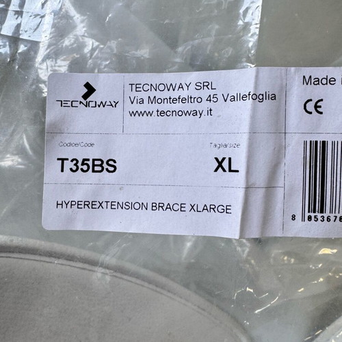 Tecnoway three-position brace like new, back support for waist