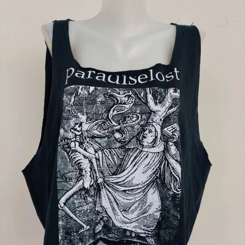 Paradise Lost blouse used, size L, black with open back