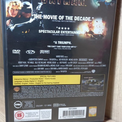 Batman DVD like new with English subtitles