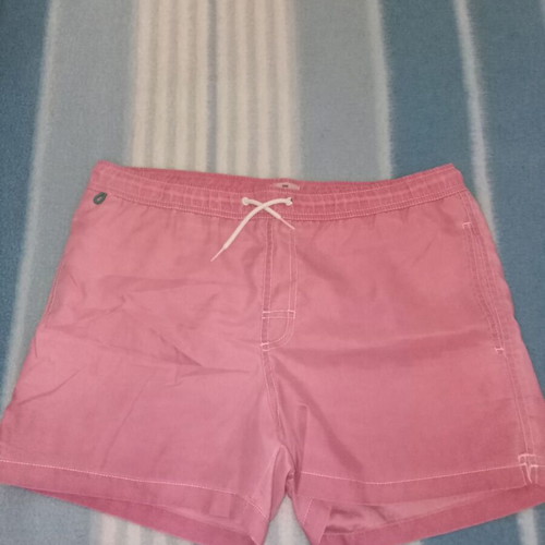 Bershka men's swim shorts, pink, mesh lining