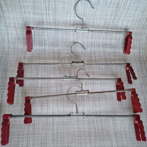 Metal trouser hangers used, pack of 5, vintage style