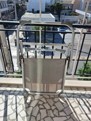 Καρέκλες παραλίας σαν καινούργιες, σετ 2, σκελετός αλουμινίου, ύφασμα textile