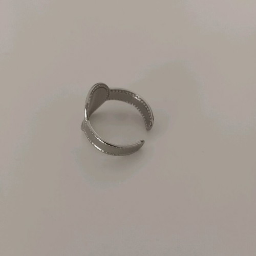 Steel ring set like new, gold and silver with sun engraving