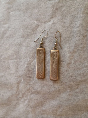 Earrings used, gray, in good condition
