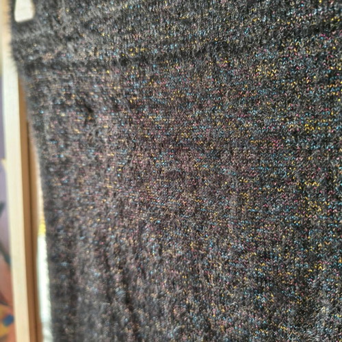 Zara Monti knitted skirt like new, black with gold thread