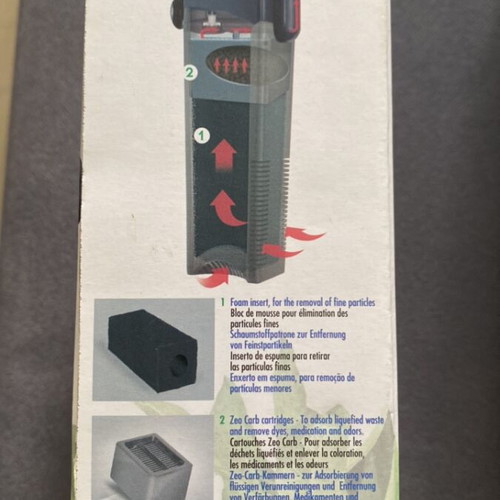 Marina aquarium filter like new up to 50lt with triple mechanical and biological filter