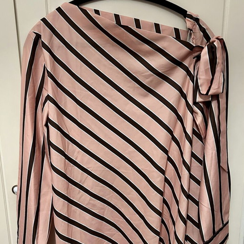Striped blouse with bow, size M