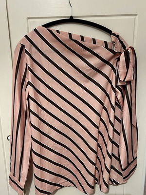 Striped blouse with bow, size M