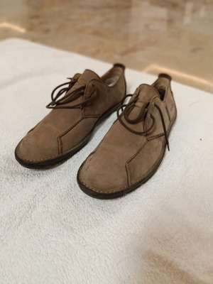 Kickers men's leather shoes like new, beige, size 46