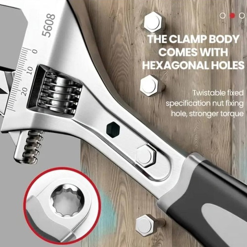 Adjustable multifunctional double-jaw wrench new, French type