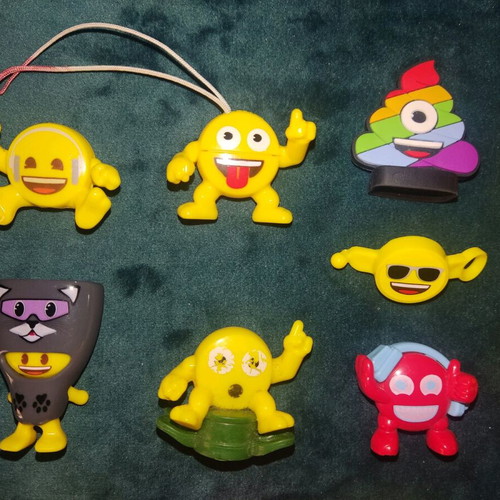 Emoji figures from Kinder Surprise used, pack of 19