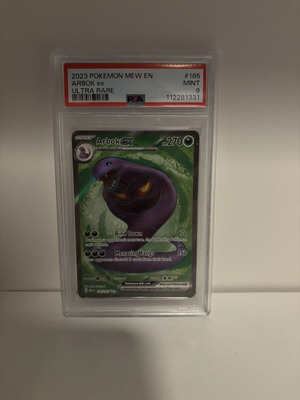 Pokemon Arbok PSA 9 graded card like new 2023 EN-151 Ultra Rare