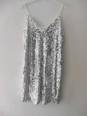 Silver dress unused Shein one size