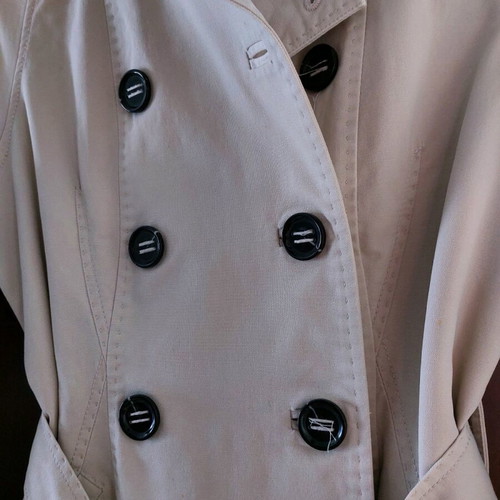Zara woman trench coat used, size S, beige with belt