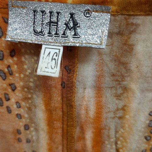 Uha women's blouse like new, cotton, orange, sizes L and XL