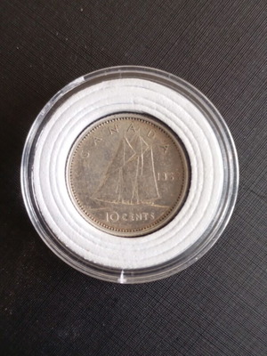 10 cents silver Canada 1963 like new
