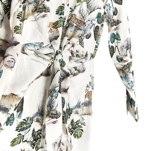 Kimono with tropical safari print like new, size S