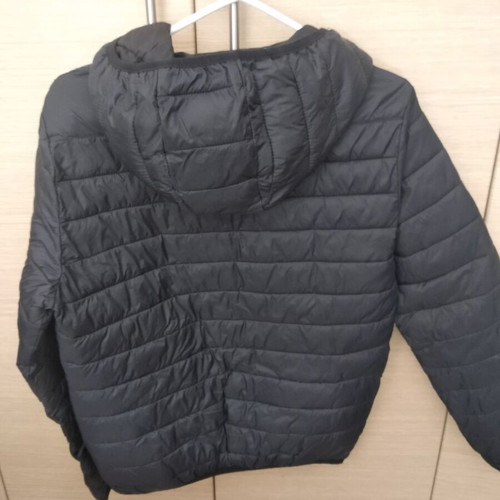 Lightweight unisex jacket used, black, with hood