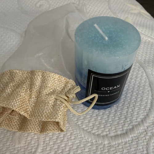 Paraffin candle with ocean scent new