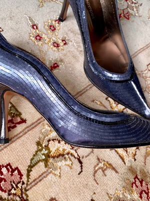 Kalogirou shoes with sequins like new, size 37 and 37.5