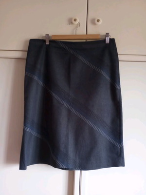 Mexx denim skirt used with stitch design, size L
