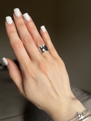 Silver ring like new, water and sea resistant
