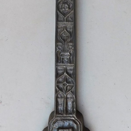 Cast iron andirons pair about 130 years old