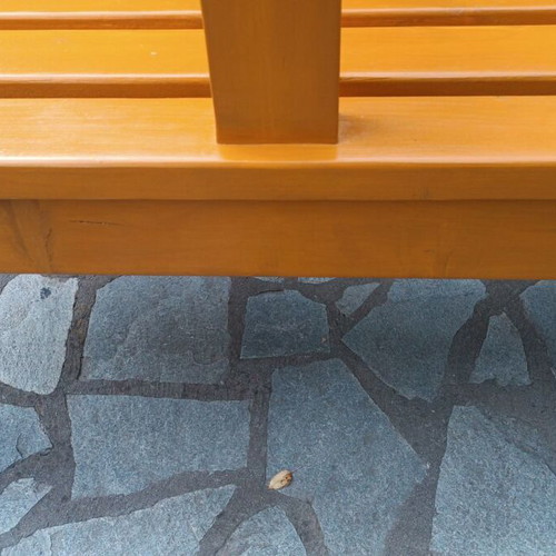 Wooden bench with center slat, new, 140x60cm