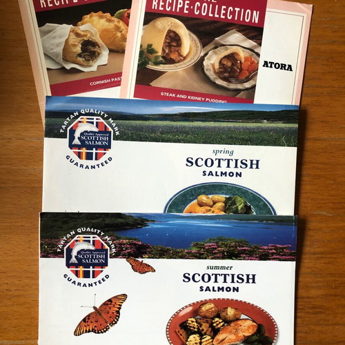 90s Recipe Cards and Leaflets used, English