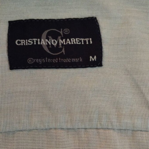 Cristiano Moratti men's dress shirt M, light grey turquoise
