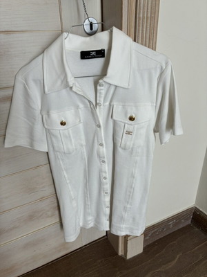 Elisabetta Franchi blouse like new, elastic fabric, fits large