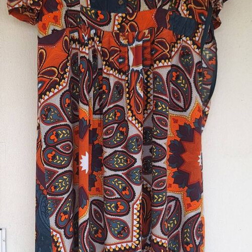 Long dress La Redoute Collections boho style with vibrant colors like new