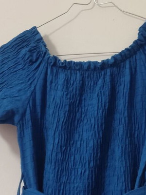 Blue long summer dress Julia Bergovich like new, one size