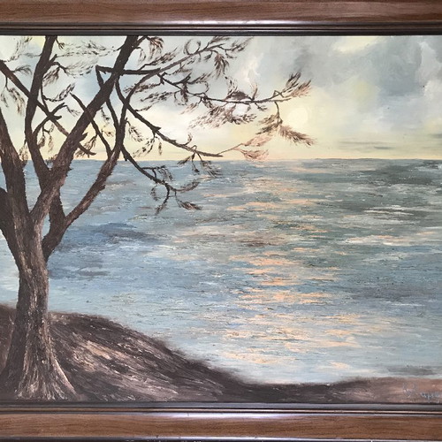 Oil painting by K. Champsa 1978, oil on canvas 60x90