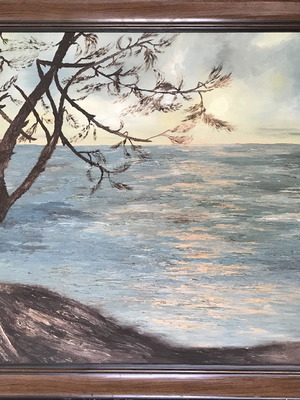 Πίνακας ελαιογραφία της Κ. Χαμψά 1978, λάδι σε καμβά 60x90