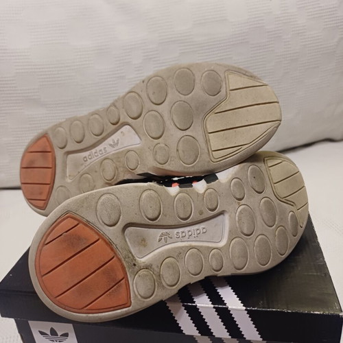 Adidas Equipment women's athletic shoes, black and pink, size 38