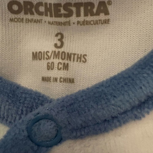 Baby bodysuits and Orchestra set 3 months new, pack of 5