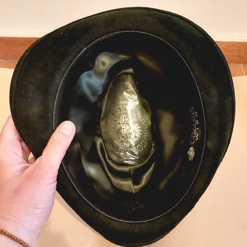 Collins Wien Vintage Fedora Hat Like New, Made in Austria, Black