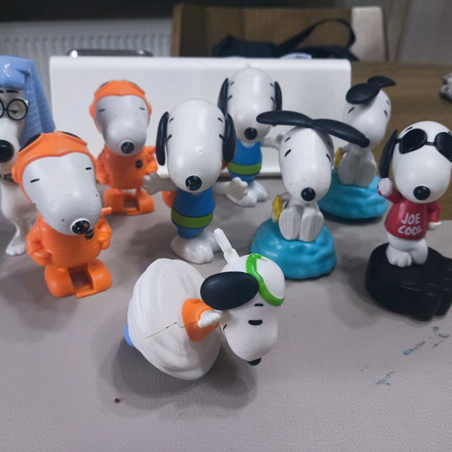 Snoopy set used, 9 pieces from Happy Meals McDonald