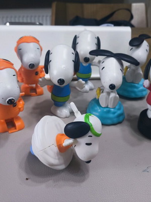 Snoopy set used, 9 pieces from Happy Meals McDonald