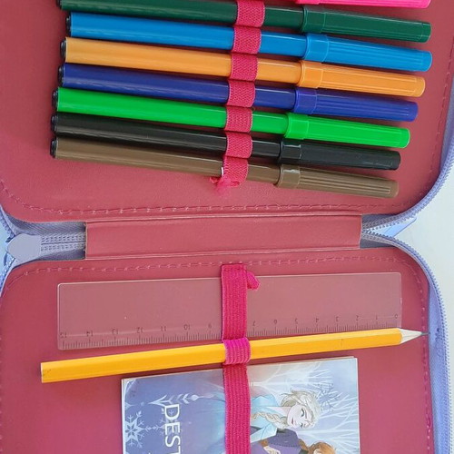 Frozen school pencil case double new filled