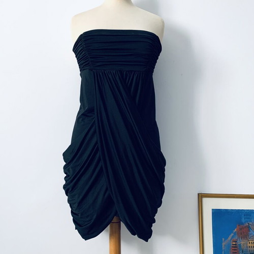 Strapless dress Veloudakis new, jersey, size S-M, black