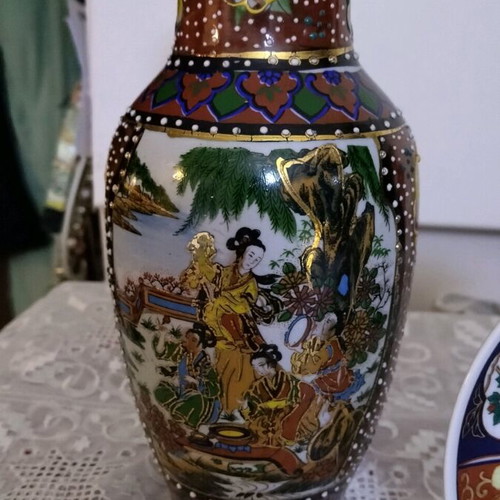 Decorative vase set like new, height 20 cm