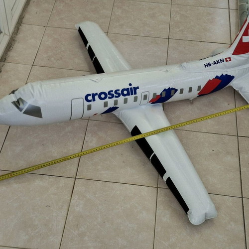 Inflatable airplane collectible like new large Crossair