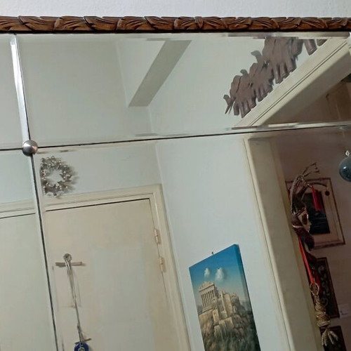 Wooden antique furniture with mirror and hand-carved drawers like new, Egypt