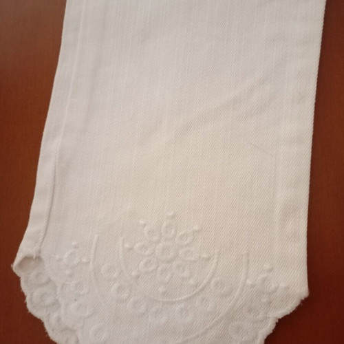 Dpam White Boho Denim Pants for 6 Years New with Floral Belt