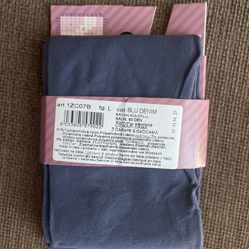 Tezenis opaque 60 den dark blue size L new