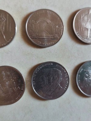 500 Drachma Commemorative Coins Athens 2004 Olympic Games pack of 12 like new